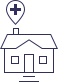 Home Icon with Hospital Symbol Above
